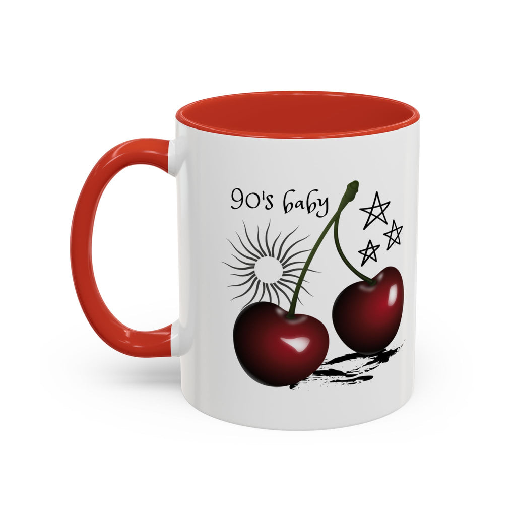 Retro Cherry Graphic Coffee Mug - (11oz & 15oz)