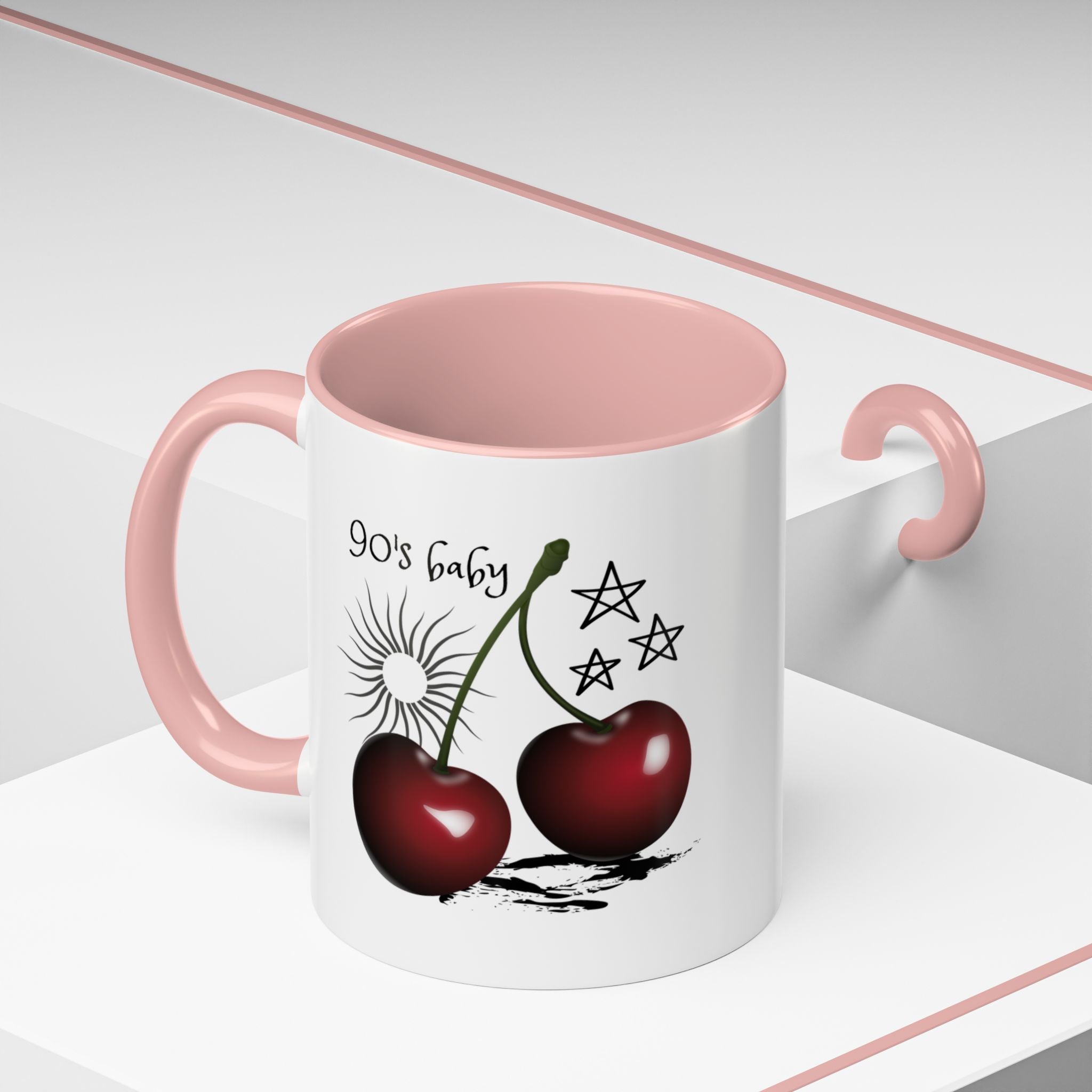 Retro Cherry Graphic Coffee Mug - (11oz & 15oz)