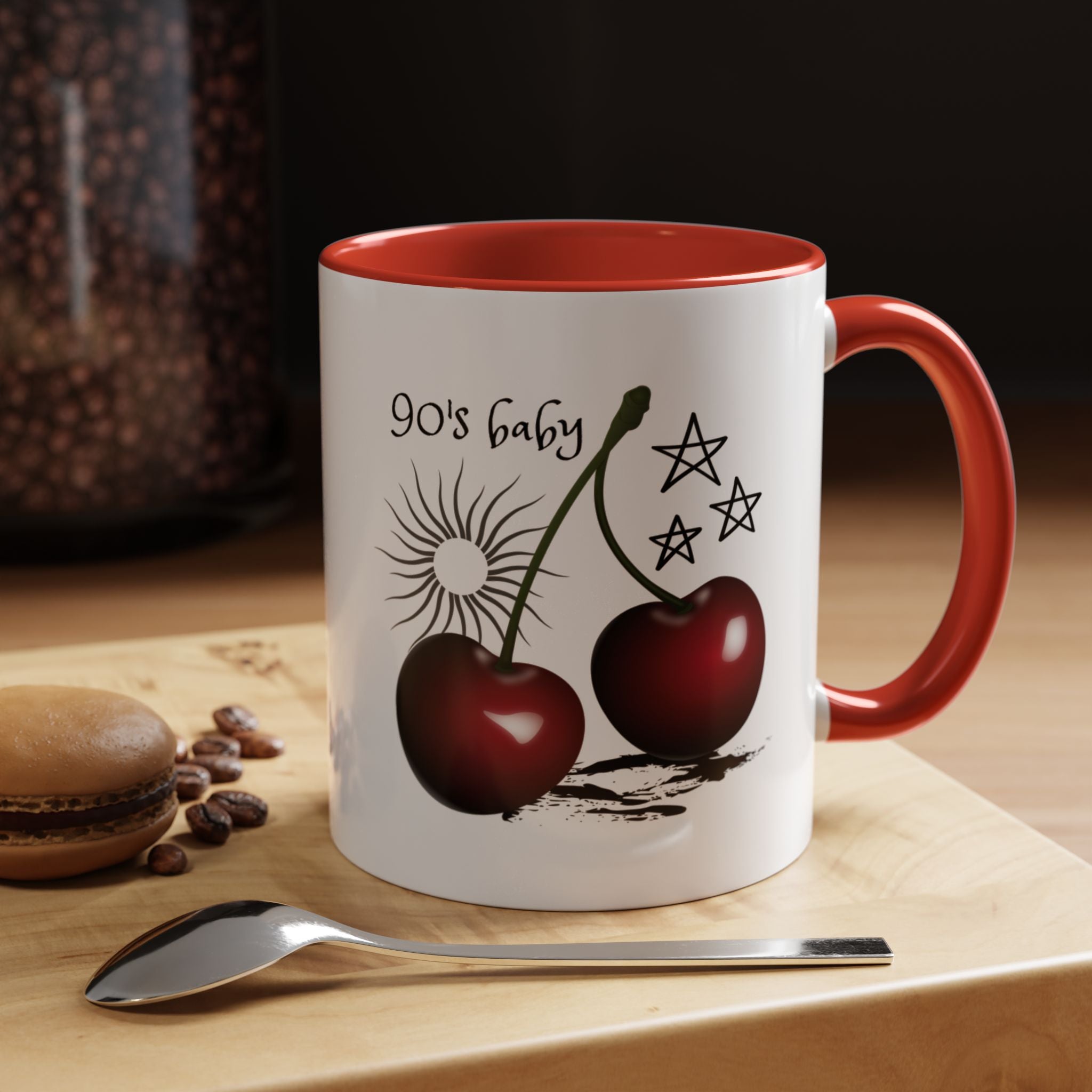 Retro Cherry Graphic Coffee Mug - (11oz & 15oz)