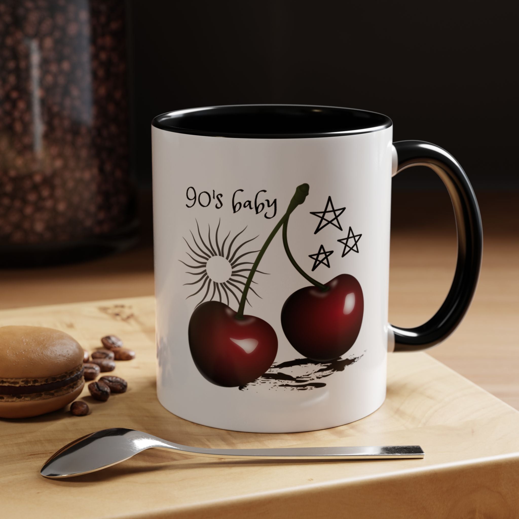 Retro Cherry Graphic Coffee Mug - (11oz & 15oz)