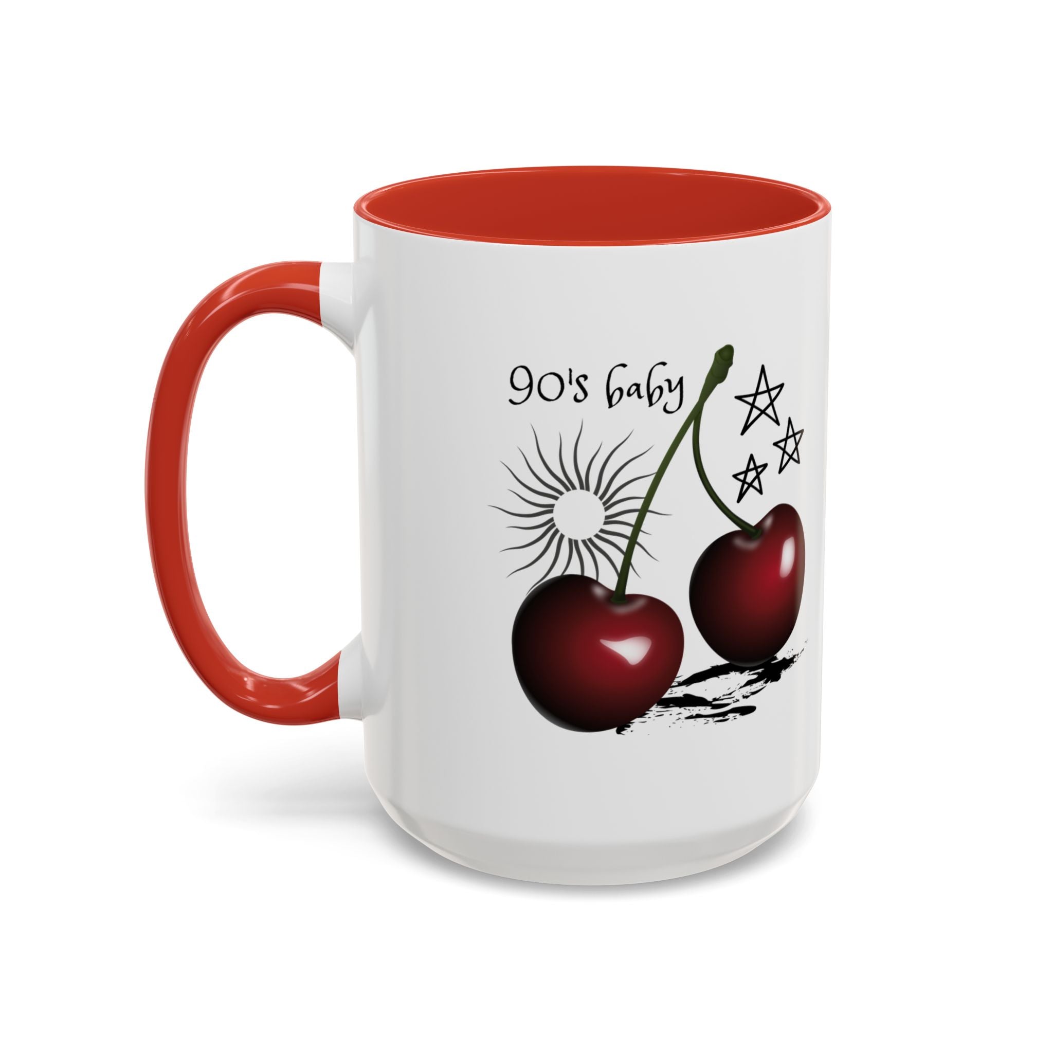Retro Cherry Graphic Coffee Mug - (11oz & 15oz)