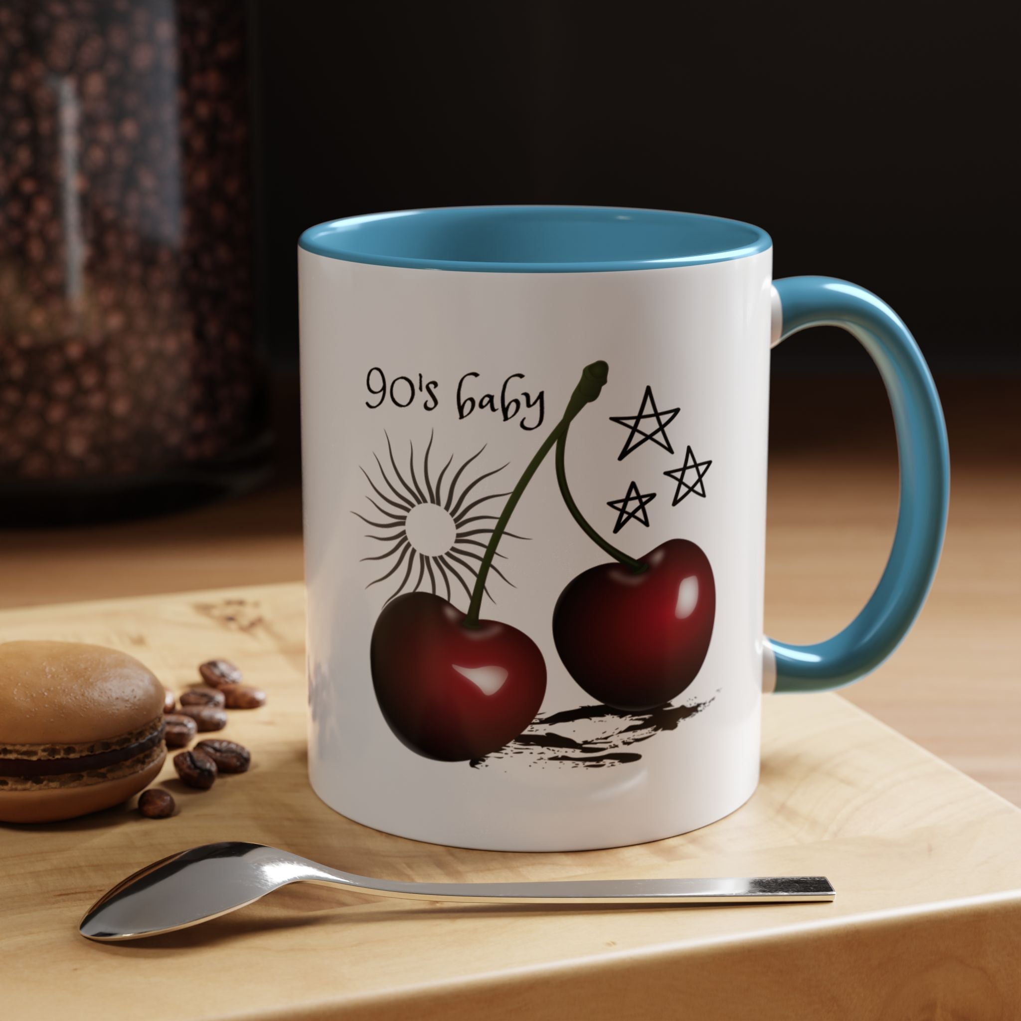Retro Cherry Graphic Coffee Mug - (11oz & 15oz)