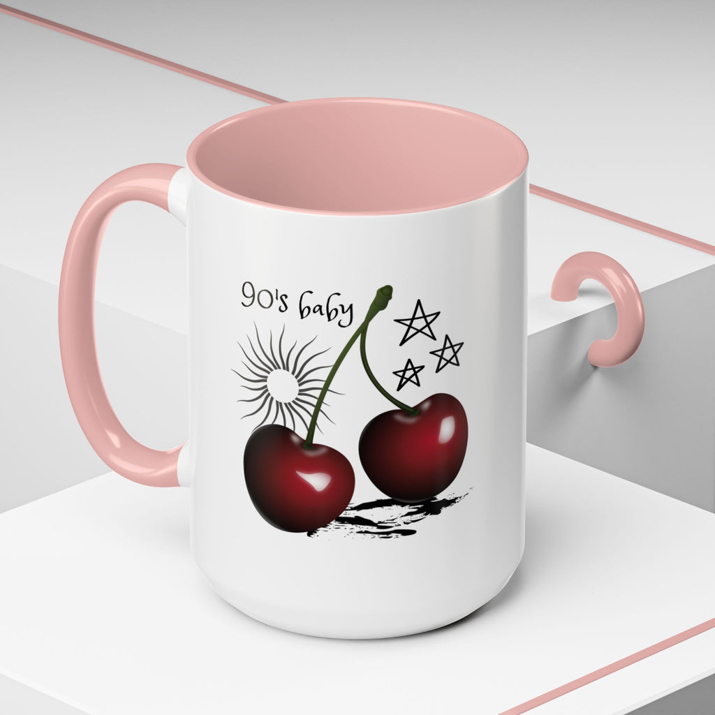 Retro Cherry Graphic Coffee Mug - (11oz & 15oz)