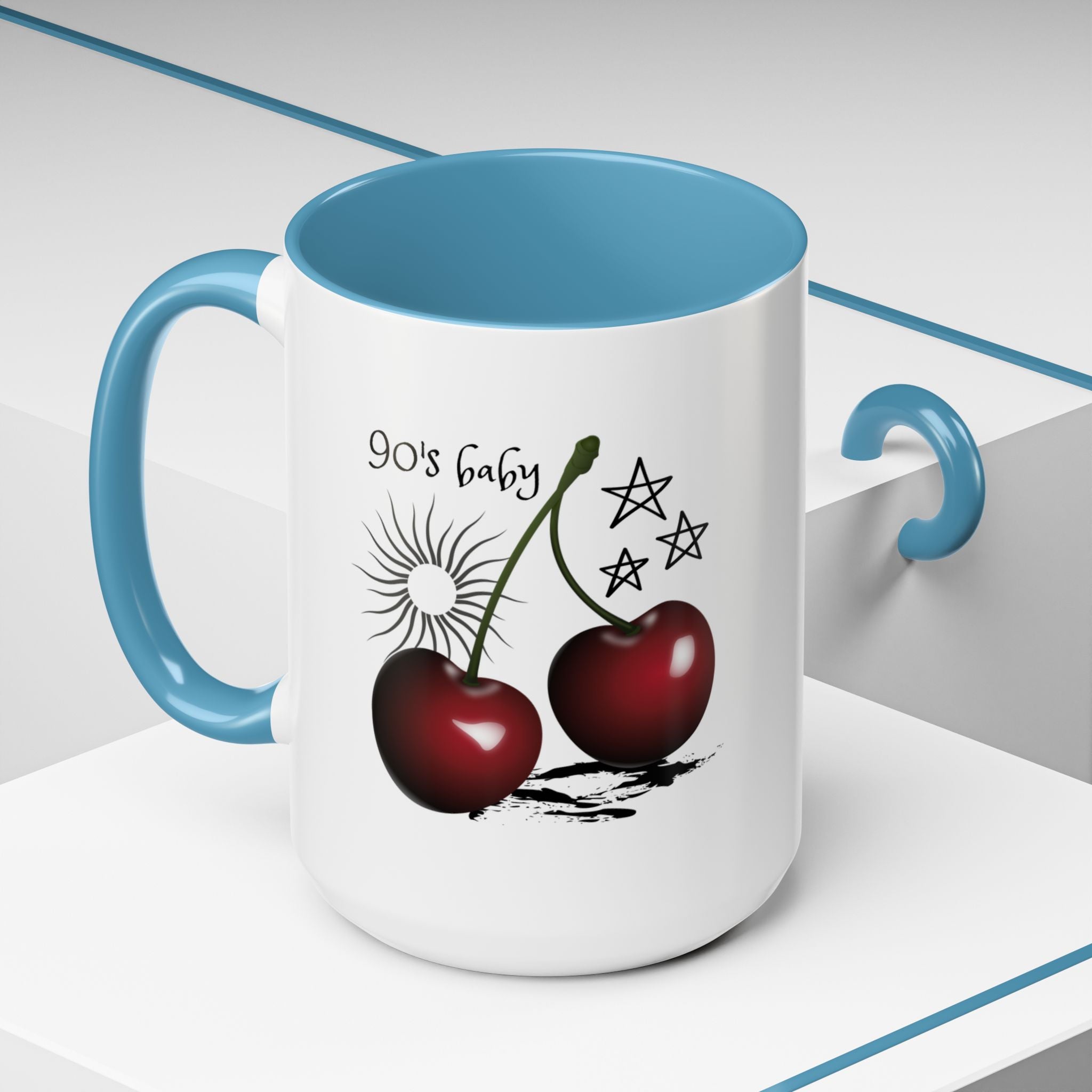 Retro Cherry Graphic Coffee Mug - (11oz & 15oz)
