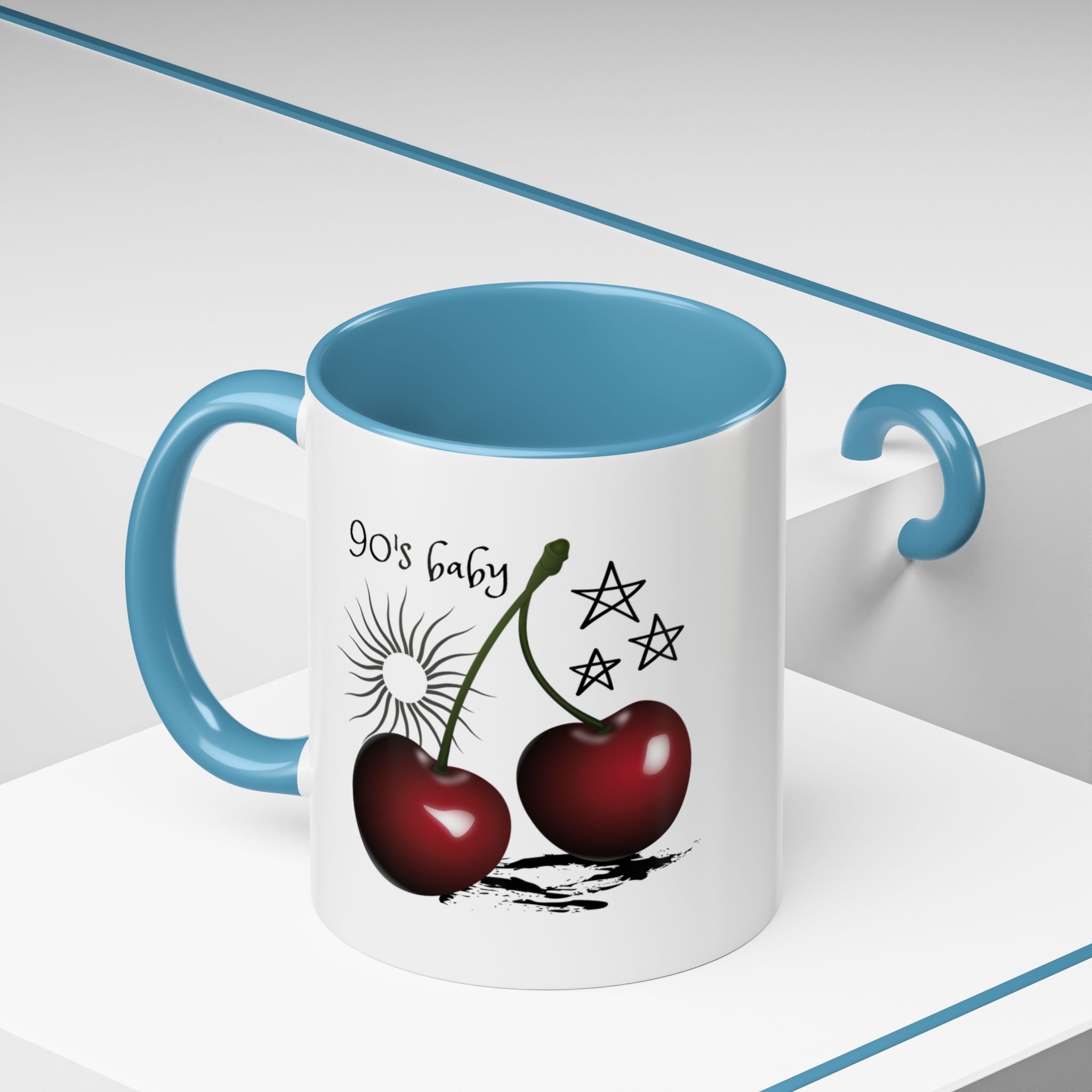 Retro Cherry Graphic Coffee Mug - (11oz & 15oz)