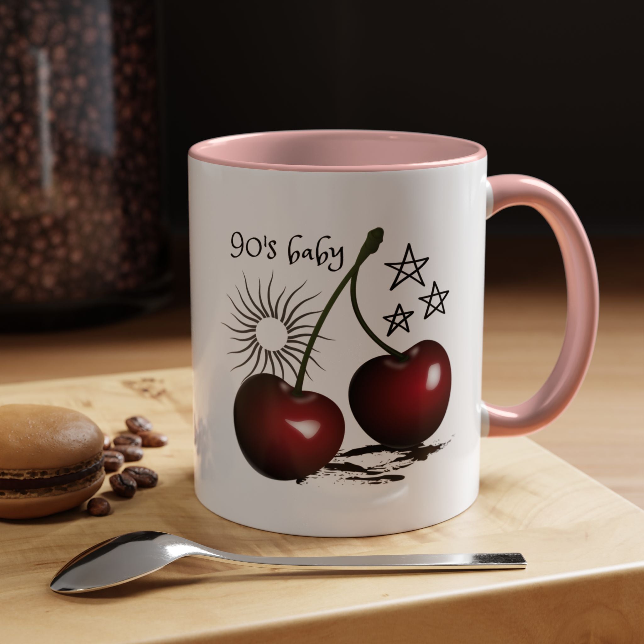 Retro Cherry Graphic Coffee Mug - (11oz & 15oz)